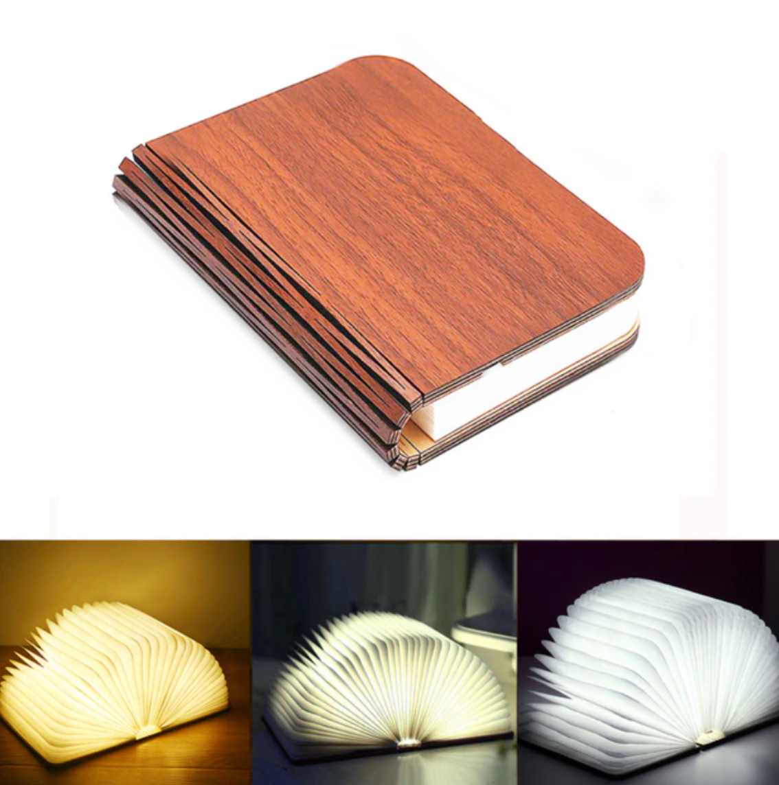 Wooden Book Light